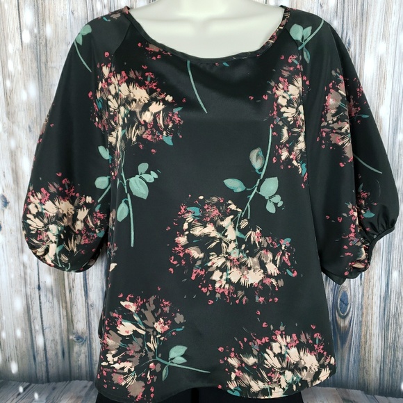 LC Lauren Conrad Tops - Lauren Conrad LC Blouse Sheer Floral Career Top